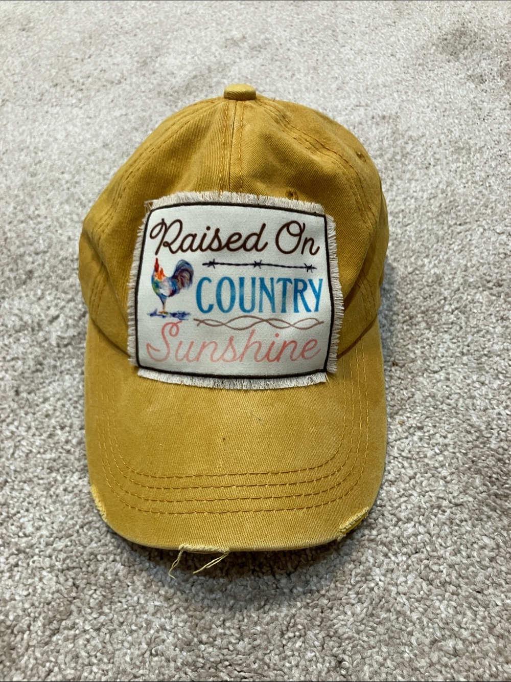 Country Chic Ball Cap 100% cotton and adjustable
